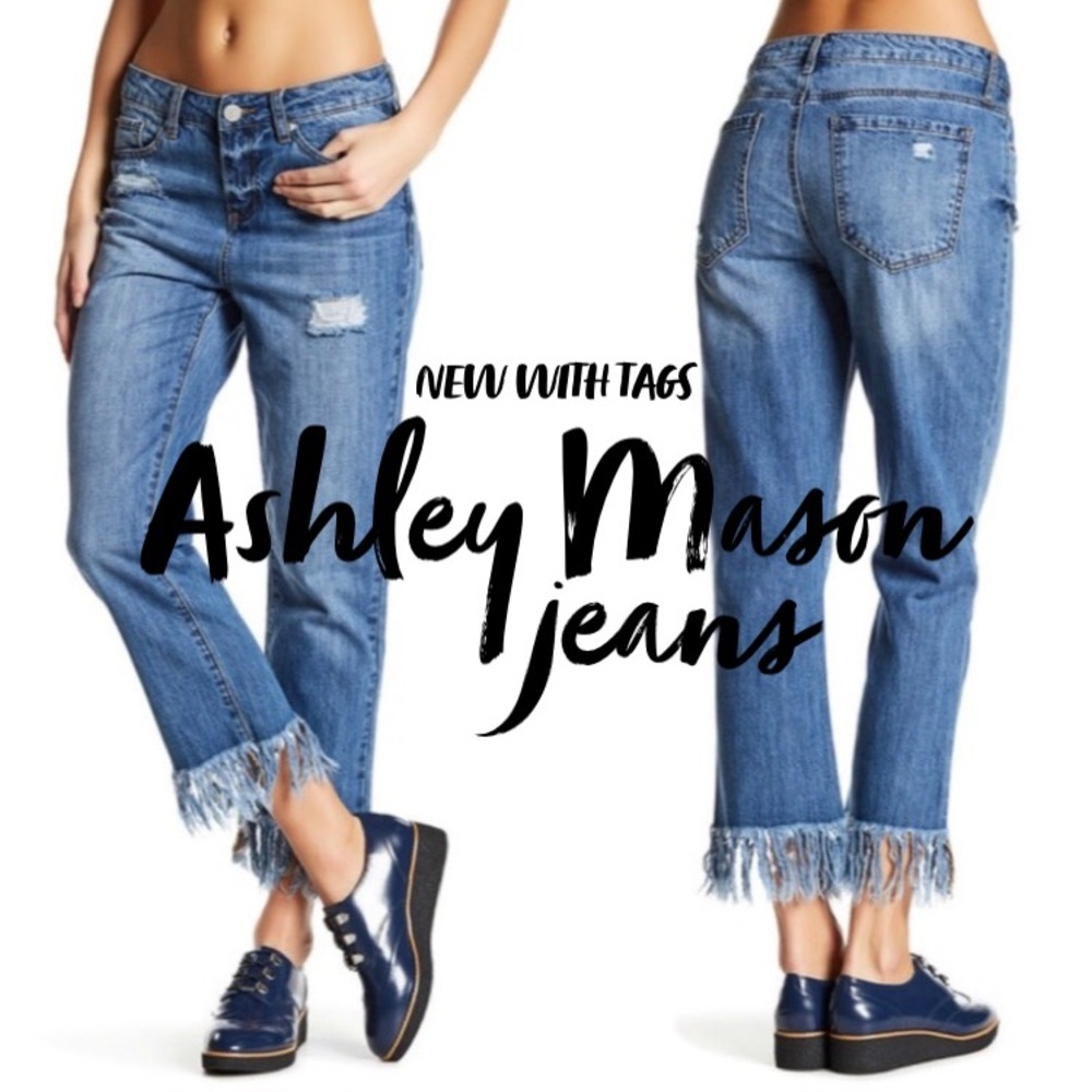 ✨Ashley Mason Super Fringe Rigid Jeans✨